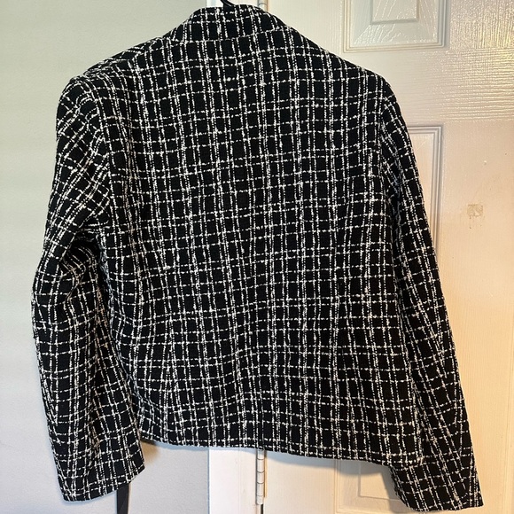 Mina Self Black & White Tweed Blazer – Size L – New with Tags - Picture 2 of 4